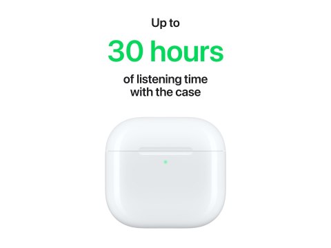 Apple AirPods 4 - Słuchawki w pełni bezprzewodowe z mikrofonem - douszne - Bluetooth - biały