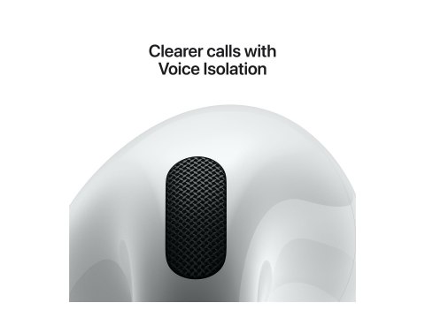 Apple AirPods 4 - Słuchawki w pełni bezprzewodowe z mikrofonem - douszne - Bluetooth - biały