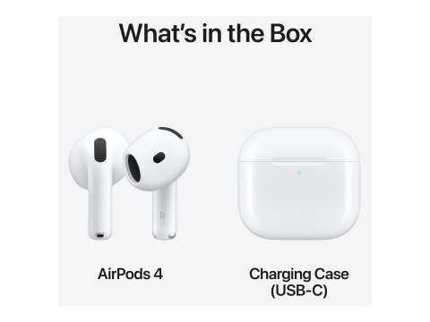 Apple AirPods 4 - Słuchawki w pełni bezprzewodowe z mikrofonem - douszne - Bluetooth - biały