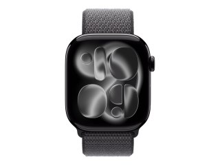 Apple - Pasek do inteligentny zegarek - 46mm - 145-220 mm - ciemnozielony - dla Watch Hermès Series 9, SE 3, Series 10, Series 1