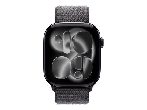 Apple - Pasek do inteligentny zegarek - 46mm - 145-220 mm - ciemnozielony - dla Watch Hermès Series 9, SE 3, Series 10, Series 1