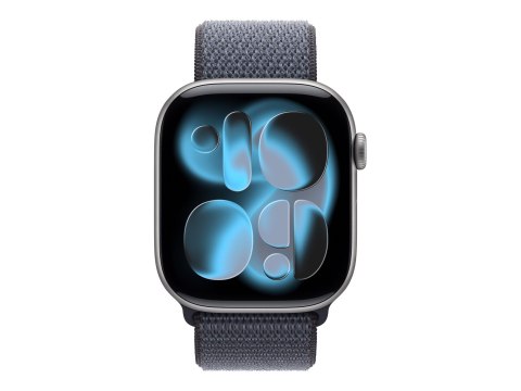 Apple - Pasek do inteligentny zegarek - 46mm - 145-220 mm - niebieski kotwica - dla Watch Hermès Series 9, SE 3, Series 10, Seri