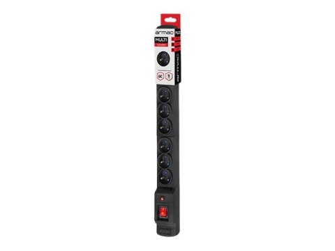 Armac Multi M9 - Linka zasilania - AC 230 V - 3680 wat - wejście: zasilanie - złącza wyjściowe: 9 (9 x 3 bieguny) - 1.5 m przewó