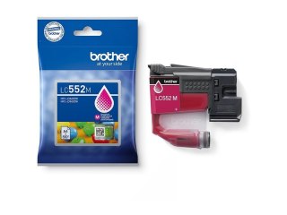 Brother LC552M - Magenta - oryginał - pakiet poduszek - pojemnik na tusz