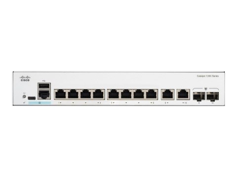 Cisco Catalyst 1200-8T-E-2G - Przełącznik - Ethernet Gigabit - L3 - smart - 8 x 10/100/1000 + 2 x combo Gigabit SFP/RJ-45 - stac