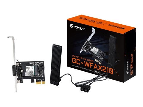 Gigabyte GC-WFAX210 - Adapter sieciowy - PCIe 4.0 - Wi-Fi 6E, Bluetooth 5.2