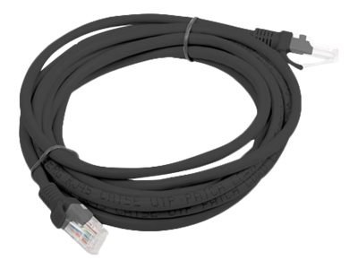 Lanberg - Kabel krosowy - RJ-45 (M) do RJ-45 (M) - 3 m - UTP - CAT 5e - odlewany, bez wystających elementów, nieruchomy - czarny