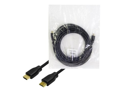 LogiLink High Speed with Ethernet - Kabel HDMI z Ethernet - HDMI męski do HDMI męski - 3 m - czarny