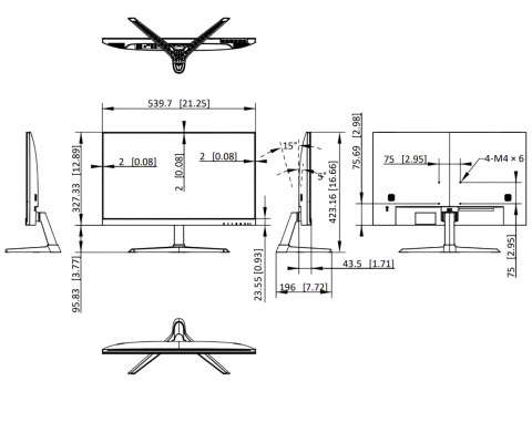 MONITOR PRZEMYSŁOWY Z DEKODEREM WIDEO HDMI, RJ45, USB, AUDIO DS-D5224F3-1V0SV/D 23.8 " Hikvision