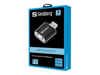 Sandberg USB to Sound Link - Karta dźwiękowa - stereo - USB