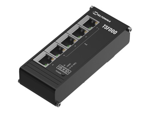 Teltonika TSF000 - Przełącznik - niezarządzalny - 5 x 10/100 (4 PoE+) - montowany na szynie DIN - PoE+ (120 W)