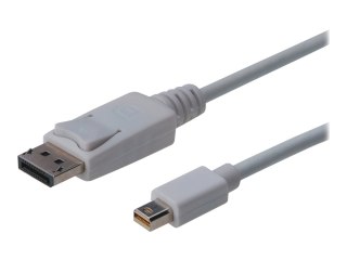 ASSMANN - Kabel portu wyświetlacza - Mini DisplayPort (M) do DisplayPort 20-pin (M) - 2 m - odlewany - biały
