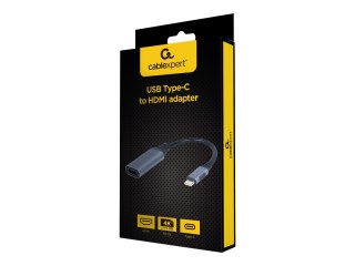 Cablexpert - Adapter wideo - USB-C męski do HDMI żeński - 15 cm - kosmiczna szarość - obsługa 4K