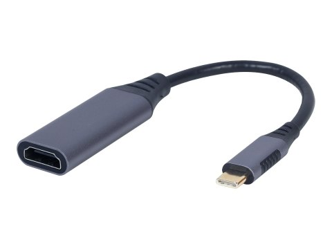 Cablexpert - Adapter wideo - USB-C męski do HDMI żeński - 15 cm - kosmiczna szarość - obsługa 4K