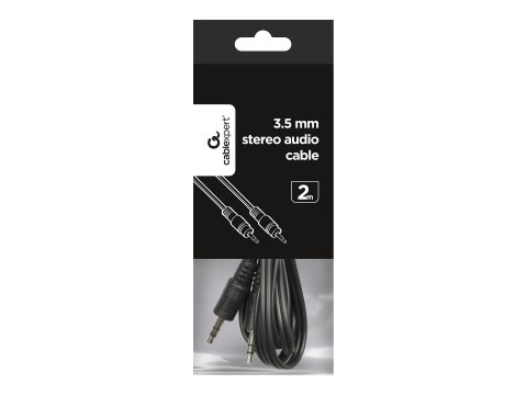 Cablexpert CCA-404-2M - Kabel audio - mini-phone stereo 3.5 mm męski do mini-phone stereo 3.5 mm męski - 2 m - czarny - odlewany