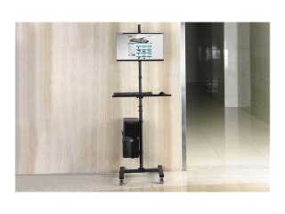 DIGITUS DA-90374 - Wózek - dla wyświetlacz LCD / sprzęt PC - metal - czarny - rozmiar ekranu: 17"-32"