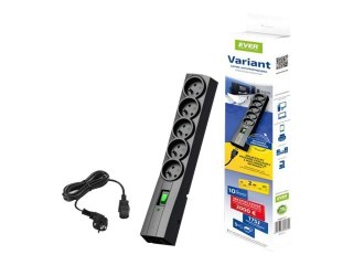 EVER Variant - Zabezpieczenie przed przepięciem - AC 250 V - 2500 wat - złącza wyjściowe: 5 - 2 m przewód