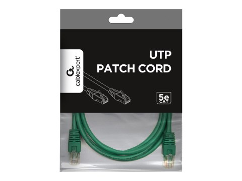 Gembird - Kabel krosowy - RJ-45 (M) do RJ-45 (M) - 1.5 m - UTP - CAT 5e - odlewany, bez wystających elementów - zielony