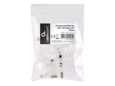 Gembird Modular Plug - Złącze sieciowe - RJ-45 (M) - UTP (pakiet 10)