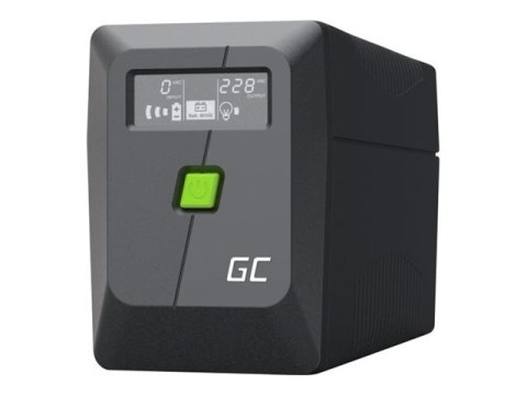 Green Cell PowerProof - UPS - with LCD display - AC 220/230/240 V - 360 wat - 650 VA - 7 Ah - USB - złącza wyjściowe: 2