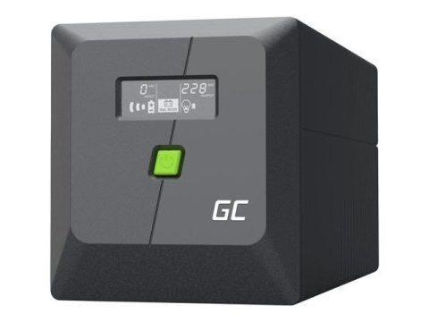 Green Cell PowerProof - UPS - with LCD display - AC 220/230/240 V - 600 wat - 1000 VA - 7 Ah - USB - złącza wyjściowe: 4