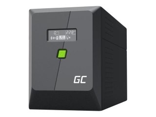 Green Cell PowerProof - UPS - with LCD display - AC 220/230/240 V - 900 wat - 1500 VA - 9 Ah - USB - złącza wyjściowe: 4