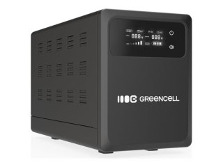 Green Cell UPSLPPC800 - UPS - with LCD display - AC 155-285 V - 800 wat - 1200 VA - bez baterii - złącza wyjściowe: 2