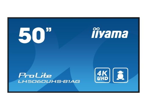 Iiyama ProLite LH5060UHS-B1AG - 50" Klasa Przekątnej (49.5" widoczny) wyświetlacz LCD z podświetleniem LED - sygnał cyfrowy - z 