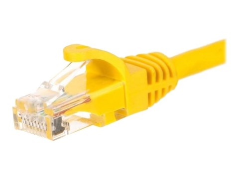 Netrack - Kabel krosowy - RJ-45 (M) do RJ-45 (M) - 1 m - UTP - CAT 6 - odlewany, bez wystających elementów - żółty