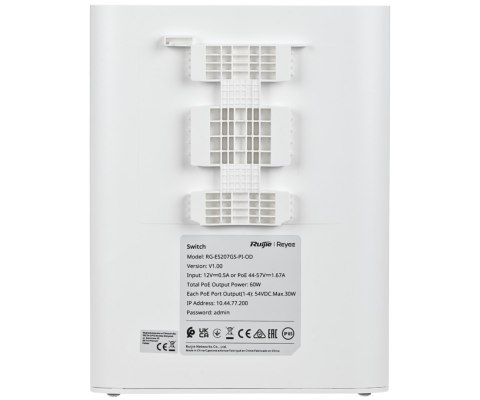 SWITCH POE RG-ES207GS-PI-OD 4-PORTOWY + 1X UPLINK + 2X SFP IP65 REYEE