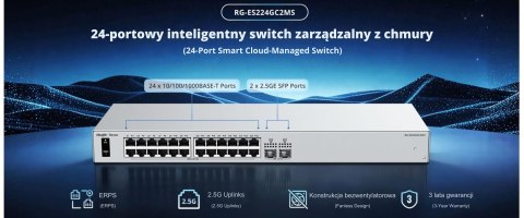 SWITCH RG-ES224GC2MS 24-PORTOWY + 2X SFP REYEE