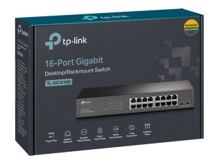 TP-Link TL-SG1016D 16-Port Gigabit Switch - Przełącznik - niezarządzalny - 16 x 10/100/1000 - stacjonarny