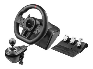 Tracer SimRacer - Zestaw kierownica, pedały i dźwignia zmiany biegów - przewodowa - dla PC, Sony PlayStation 3, Sony PlayStation