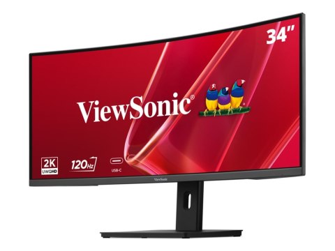 ViewSonic VA3420C-2 - Monitor LED - zaokrąglony - 34" - 3440 x 1440 UWQHD @ 120 Hz - VA - 300 cd/m² - 3000:1 - HDR10 - 3.5 ms - 