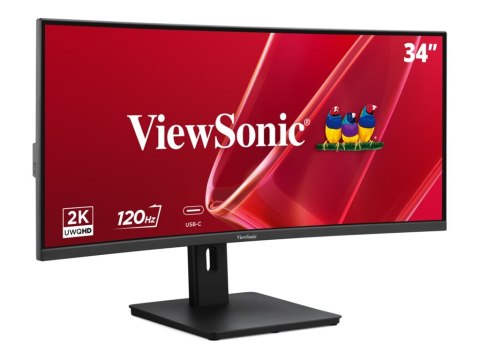 ViewSonic VA3420C-2 - Monitor LED - zaokrąglony - 34" - 3440 x 1440 UWQHD @ 120 Hz - VA - 300 cd/m² - 3000:1 - HDR10 - 3.5 ms - 