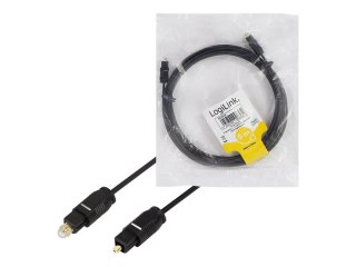 LogiLink - Kabel cyfrowy audio (optyczny) - optyczny TOS link męski do optyczny TOS link męski - 5 m - światłowód - czarny