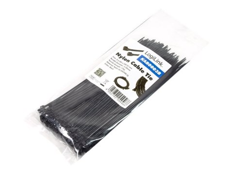 LogiLink - Opaska zaciskowa - 20 cm - czarny (pakiet 100)