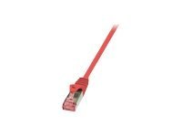 LogiLink PrimeLine - Kabel krosowy - RJ-45 (M) do RJ-45 (M) - 50 cm - SFTP, PiMF - CAT 6 - bezhalogenowe - czerwony