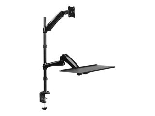 LogiLink Sit-Stand Workstation - Zestaw do montażu - ramię regulowane - dla monitor/klawiatura - rozmiar ekranu: 13"-27" - monta