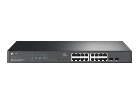 TP-Link JetStream TL-SG2218P V1.60 - Przełącznik - smart - 16 x 10/100/1000 (PoE+) + 2 x SFP - montowany w szafie rack - PoE+ (1
