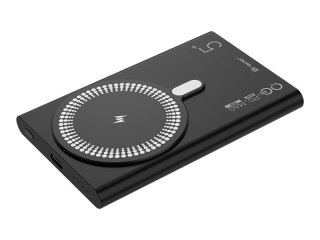 Tracer AirMag2 - Bezprzewodowy powerbank - Li-pol - 5000 mAh - 22.5 wat - 3 A - QC 3.0, PD (USB-C) - przewodowo: USB-C - czarny