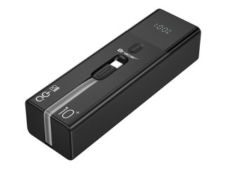 Tracer Quant - Powerbank - 10000 mAh - 37 Wh - 100 wat - 5 A - QC 3.0, PD - 3 złącza wychodzące (2 x USB-C, USB Typ A) - czarny