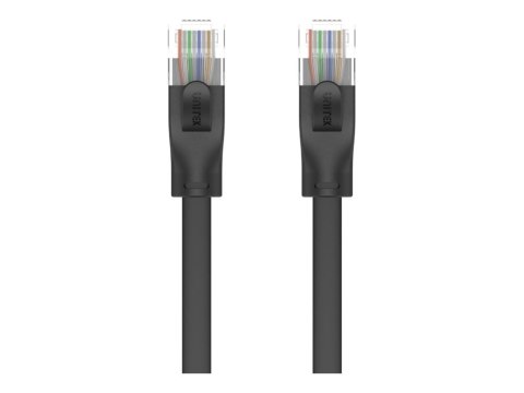 Unitek - Kabel sieciowy - RJ-45 (M) do RJ-45 (M) - 10 m - UTP - CAT 6 - odlewany, bez wystających elementów, płaski - czarny