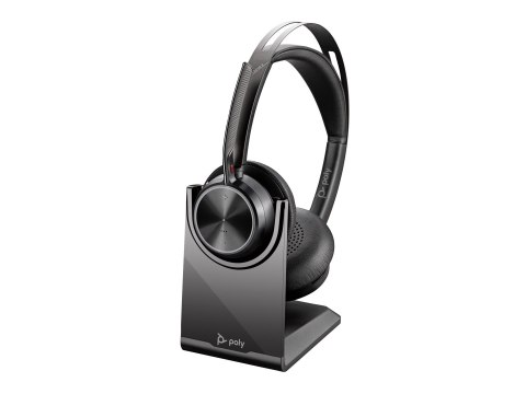 HP Poly Voyager Focus 2 - Słuchawka - nauszne - Bluetooth - bezprzewodowa - redukcja hałasu - USB-C za pośr. adaptera Bluetooth 