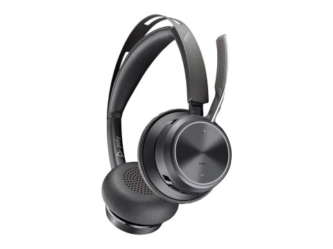 HP Poly Voyager Focus 2 - Słuchawka - nauszne - Bluetooth - bezprzewodowa - redukcja hałasu - USB-C za pośr. adaptera Bluetooth 