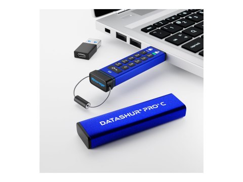 IStorage datAshur PRO+ C - Pendrive USB - zaszyfrowany - FIPS 140-3 Level 3 - 256 GB - USB 3.2 Gen 1