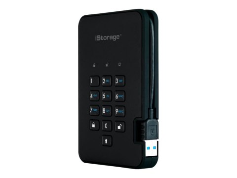 IStorage diskAshur² - Dysk twardy - zaszyfrowany - 1 TB - zewnętrzny (przenośne) - USB 3.1 Gen 1 - 5400 obr/min - bufor: 8 MB - 