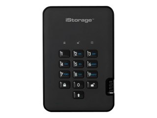 IStorage diskAshur² - Dysk twardy - zaszyfrowany - 2 TB - zewnętrzny (przenośne) - USB 3.1 Gen 1 - 5400 obr/min - bufor: 8 MB - 