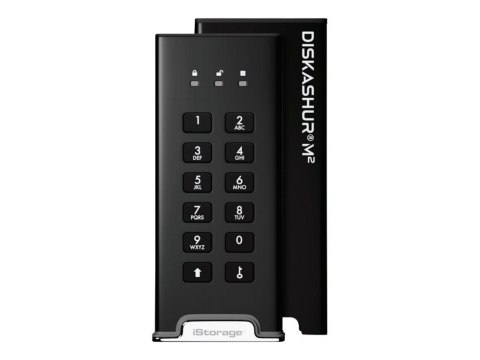 IStorage diskAshur M² - SSD - zaszyfrowany - 1 TB - zewnętrzny (przenośne) - USB 3.2 Gen 1 - 256-bit AES-XTS, FIPS 197 PUB - Zgo