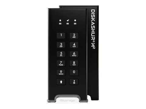 IStorage diskAshur M² - SSD - zaszyfrowany - 500 GB - zewnętrzny (przenośne) - USB 3.2 Gen 1 - 256-bit AES-XTS, FIPS 197 PUB - Z